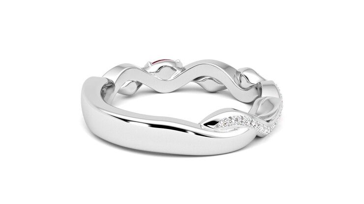 Taylor & Hart Lapelis Wedding Ring 360 degree image 13