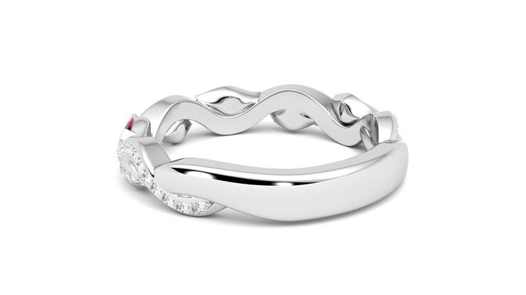Taylor & Hart Lapelis Wedding Ring 360 degree image 17