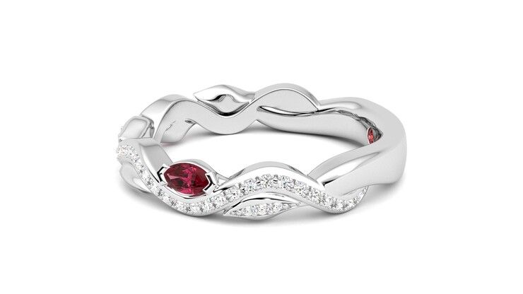 Taylor & Hart Lapelis Wedding Ring 360 degree image 21