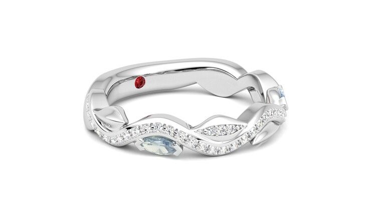 Taylor & Hart Lapelis Wedding Ring 360 degree image 6