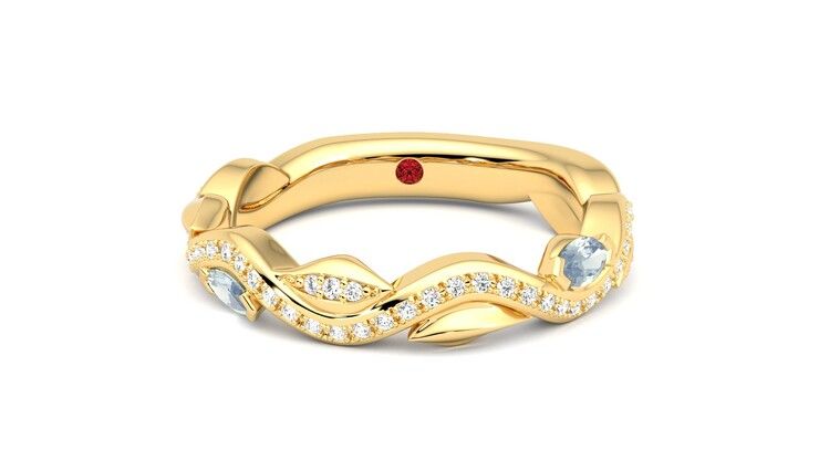 Taylor & Hart Lapelis Wedding Ring 360 degree image 0