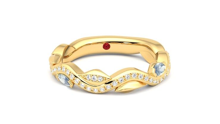 Taylor & Hart Lapelis Wedding Ring 360 degree image 2
