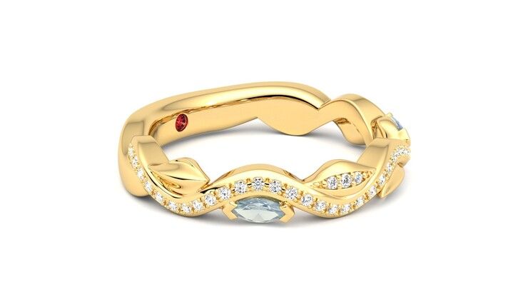 Taylor & Hart Lapelis Wedding Ring 360 degree image 7
