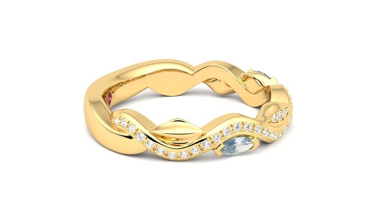 Taylor & Hart Lapelis Wedding Ring 360 degree image 9