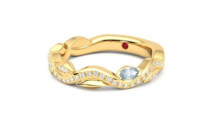 Taylor & Hart Lapelis Wedding Ring 360 degree image 25