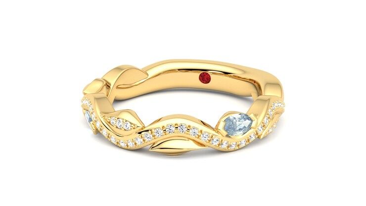 Taylor & Hart Lapelis Wedding Ring 360 degree image 26