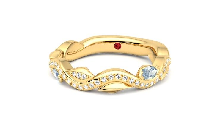 Taylor & Hart Lapelis Wedding Ring 360 degree image 27